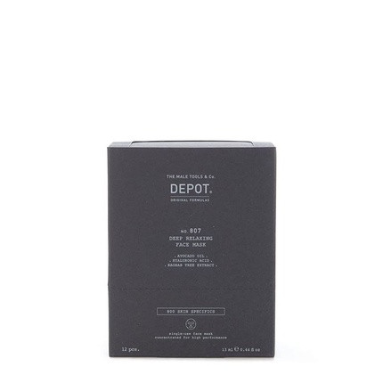 Depot 807 Deep Relaxing Face Mask for Men 12 Pack