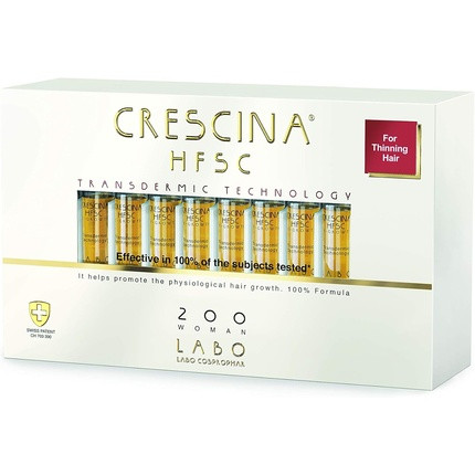 Crescina HFSC Transdermic Technology Physiological Hair Growth 200 Women 20 Vials