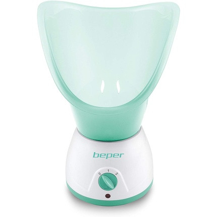 BEPER 40.967N Facial Sauna and Aromatherapy 2 Powers Healing and Relaxing Treatments Hydration and Face Cleansing White/Green