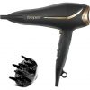 BEPER 40.404 Hair Dryer 2200 Watt with Soft Touch Folding Handle, Diffuser and Concentrator Black/Gold