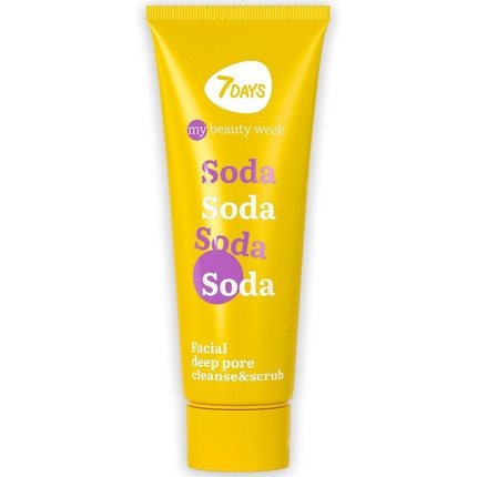 7DAYS Face Scrub with Soda, Zinc and Vitamin C Nourishing Skin Exfoliating Scrub with Fruit Extracts 80ml