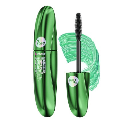 7Days Green Mascara for Length and Volume Makeup - Lengthening Long-Lasting Formula - Eye Volume Mascara - Flake-Free Long Lashes - False Lash Effect 8ml