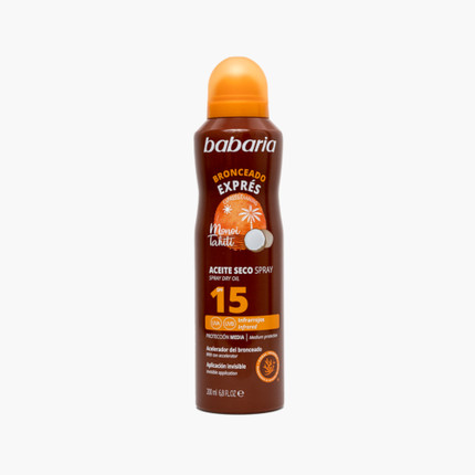 Babaria Express Tanning Spray Dry Oil SPF15 200ml