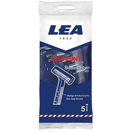 Lea Discount Men's Disposable Razor with 2-Blade System 5 Count