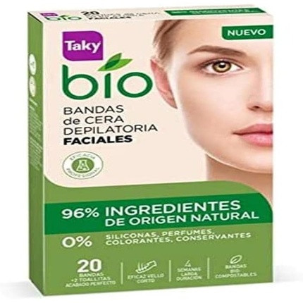 Bio Natural 0% Wax Facial Depilatory Bands 20 Units