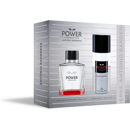 Banderas Perfumes Power of Seduction Gift Set for Men EDT 100ml + Deodorant 150ml - Lavender and Woody Notes - Day Wear