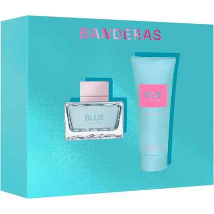 Antonio Banderas Perfumes Blue Seduction Woman Gift Set EDT 50ml + Body Lotion 75ml - Floral Aquatic Notes - Ideal for Day Wear