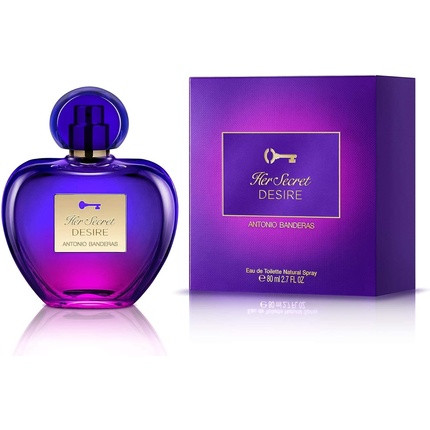 Banderas Perfumes Her Secret Desire Eau de Toilette Spray for Women Floral Fruity Sweet Fragrance 80ml 0.5ml