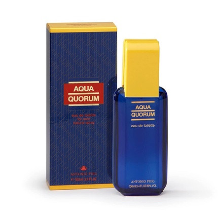 Antonio Puig Aqua Quorum for Men Eau de Toilette Spray 3.4 Ounce