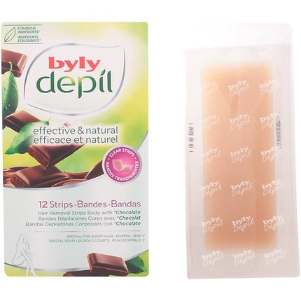 Byly Depil Chocolate Body Wax Strips 12 Units