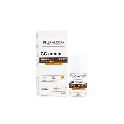 Bella Aurora Sunscreen with Pigment Spot Coverage Medium 30ml SPF 50+ - Medium Skin Tone