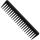 EUROSTIL PEINE BATIDOR Comb Prof Blender MECHAS 18cm for Unisex - Neger