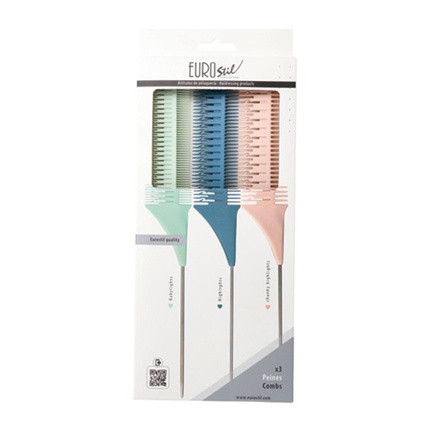 Eurostil Colores Set Peines Mechas 3 Units