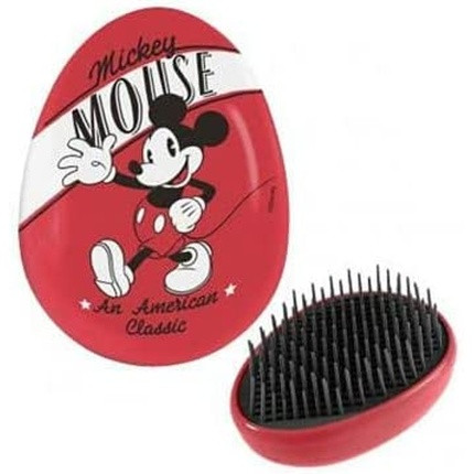 Disney Mickey Mouse Oval Hair Brush for Girls and Women with Detangling Comb