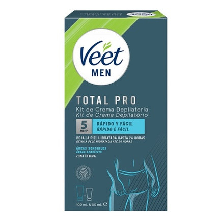 Veet Men Hair Removal Kit 2 Steps for Sensitive Areas 150 ml