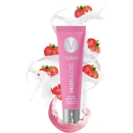 VOLUMAX Fruitgloss High Pigment Long-Lasting Lip Gloss 7.5ml Strawberry and Cream Flavor