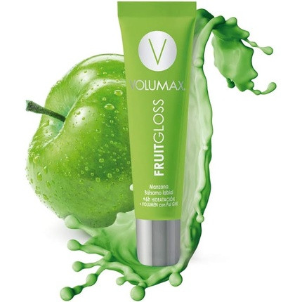 VOLUMAX Fruitgloss High Pigment Long-Lasting Lip Gloss Maximum Moisture Shine Comfort and Volume Green Apple 7.5ml