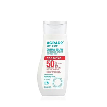 Agrado Sensitive Sunscreen SPF 50+ Water Resistant Vegan Formula 250ml