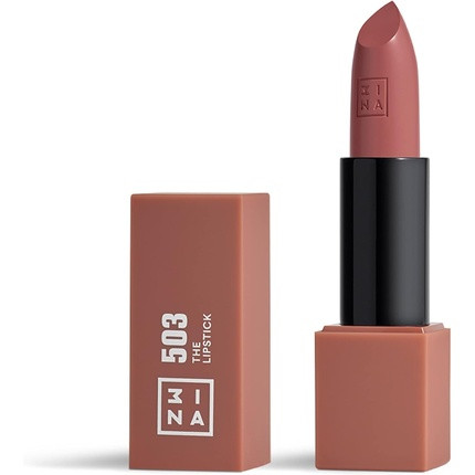 3INA Makeup The Lipstick 503 Nude Lipstick with Vitamin E and Shea Butter Long Lasting Lip Color Matte Finish Creamy Texture Vegan Cruelty Free