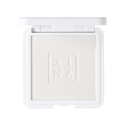 3INA Makeup The Setting Compact Powder 100 White Mineral Powder - Long Lasting Mattifying Effect - Natural Finish