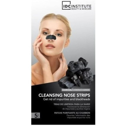 IDC INSTITUTE Charcoal Cleansing Nose Strips 5 Strips 0.5g - Pack of 5