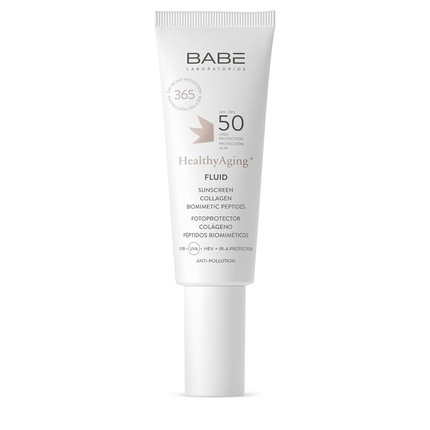 Baby-Labor HealthyAging+ Fluid SPF 50 Face Sunscreen Repairs and Corrects Elastic and Radiant Skin Fast Absorption