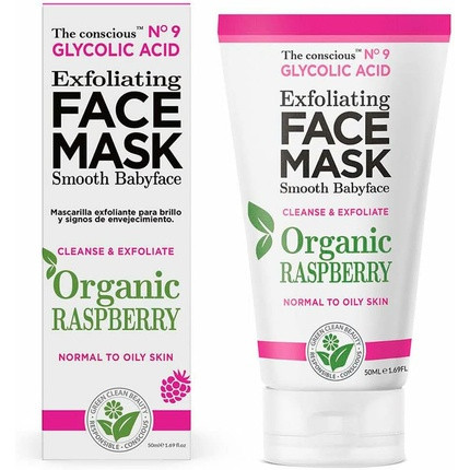 Glycolic Acid Exfoliating Face Mask Organic Raspberry 50ml