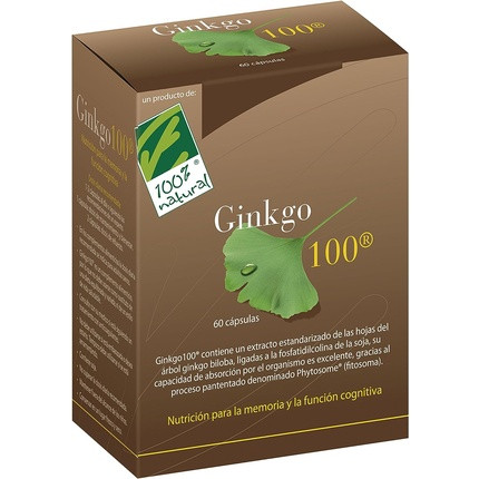 100% Natural Ginkgo 100 60 Capsules