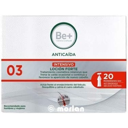 Be + Anticaida Capillary Lotion Forte Intensive Treatment 20 Monodosis x 5ml - Pack of 20