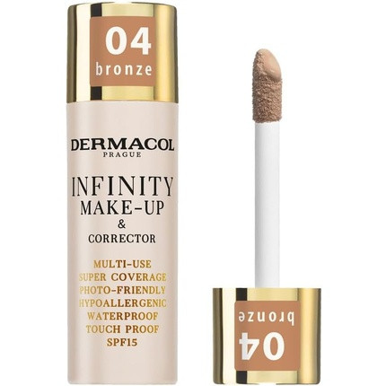 Dermacol Infinity Makeup and Corrector Super Coverage Photo-Friendly Waterproof SPF 15 04 Bronze