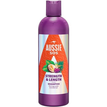 Aussie SOS Strength & Length Shampoo 300ml for Long, Weak, and Brittle Hair