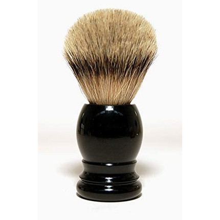 Hans Baier Shaving Brush Silver Point Black