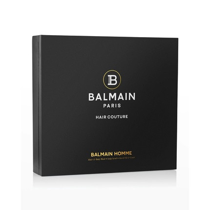 Balmain Professionnel Men Beard Oil Dimethicone For Definition Texture 30 Ml, Men Shower Gel Shampoo 2-In-1 Glycerin 200 Ml, Men Scalp Scrub 100 G