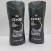 2 Axe XL 13.5 Ounce Black Frozen Pear & Cedarwood 3 in 1 Body Face & Hair Wash