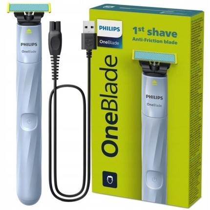 Philips OneBlade First Shave QP1324 - Cut Hair Not Skin, Anti-Friction, USB Durable