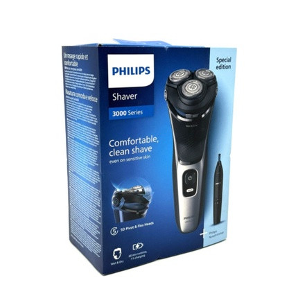 Philips Shaver 3000 Series S3143/02 and NT1650 Nose Trimmer