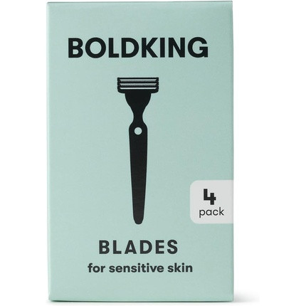 BOLDKING Razor Blades for Sensitive Skin - Refill Blades for Men - 4 Count