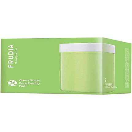 FRUDIA Green Grape Pore Peeling Pad Korean Skin Care Exfoliating Face Pads with Green Grape Extracts Tannic Acid and Betain Salicylate 70 Pads