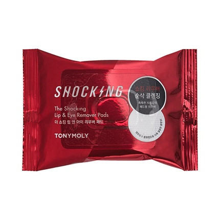 Tony Moly The Shocking Make-Up Remover Pads Lip Eye Remover Pads - 55 Grams