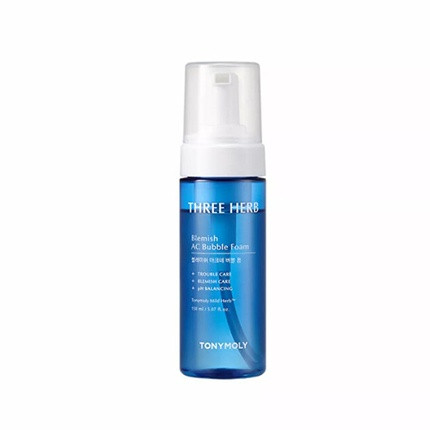 Tony Moly Three Herb Blemish Ac Bubble Foam 150 Ml For Problematic Skin