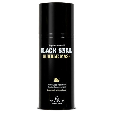 The Skin House Black Snail Bubble Mask 100ml Pore Control Purifying Cleansing Mask 2 in 1 Control Oil Level Paraben Free Cruelty Free Korean Skin Care