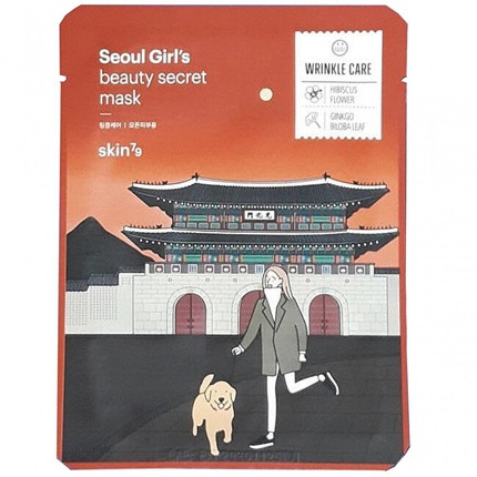 Anti-wrinkle sheet mask Seoul Girl's Beauty Secret Mask (Wrinkle Care Mask) 10 x 20 g