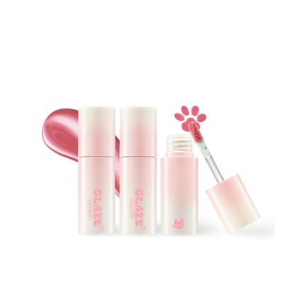 Chewy Lip Glaze High Shine Lip Gloss Korean Beauty Gz03 Rose Bebe 3.5 Grams