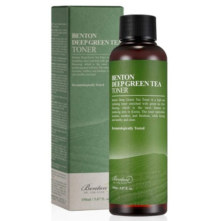 BENTON Deep Green Tea Toner 150 5.07 fl.oz. Moisturizing and Soothing Facial Toner for Oily and Sensitive Skin