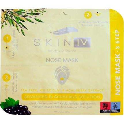 Skin IV Korean Nose Strip Purifying Action in 3 Steps Advanced Blackheads Solution & Pores Treatment 7.55g