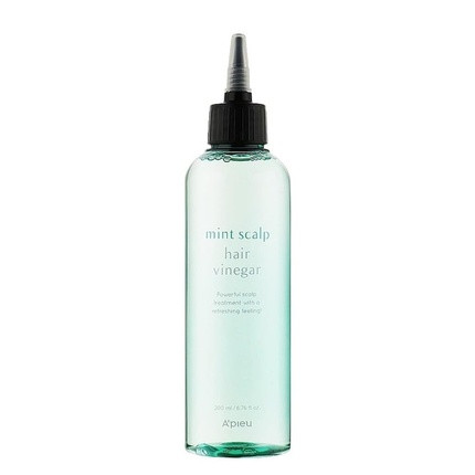 A'PIEU Mint Scalp Hair Vinegar 6.76 fl oz 200ml - Clarifying and Cooling for Greasy Hair and Oily Scalp - Non-drying, Locks in Hydration, and Maintains Balanced pH Level