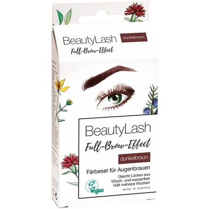 BeautyLash Full-Brow-Effect Dye Set Dark Brown Vegan Eyebrow Colour 7ml