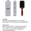 EVO Pete Ionic Paddle Brush Professional Quality Detangling Smoothing and Styling Wooden Brush